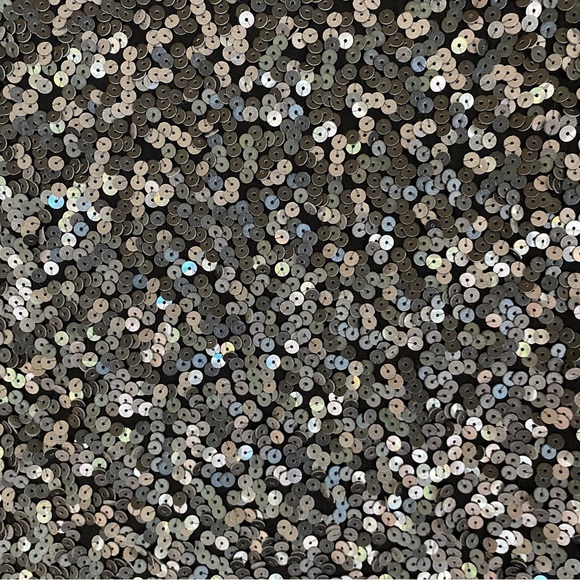 Rachel Zoe Womens Sz Large Sequins Long Sleeve Mini Dress Pewter Cocktail Party - Picture 3 of 8